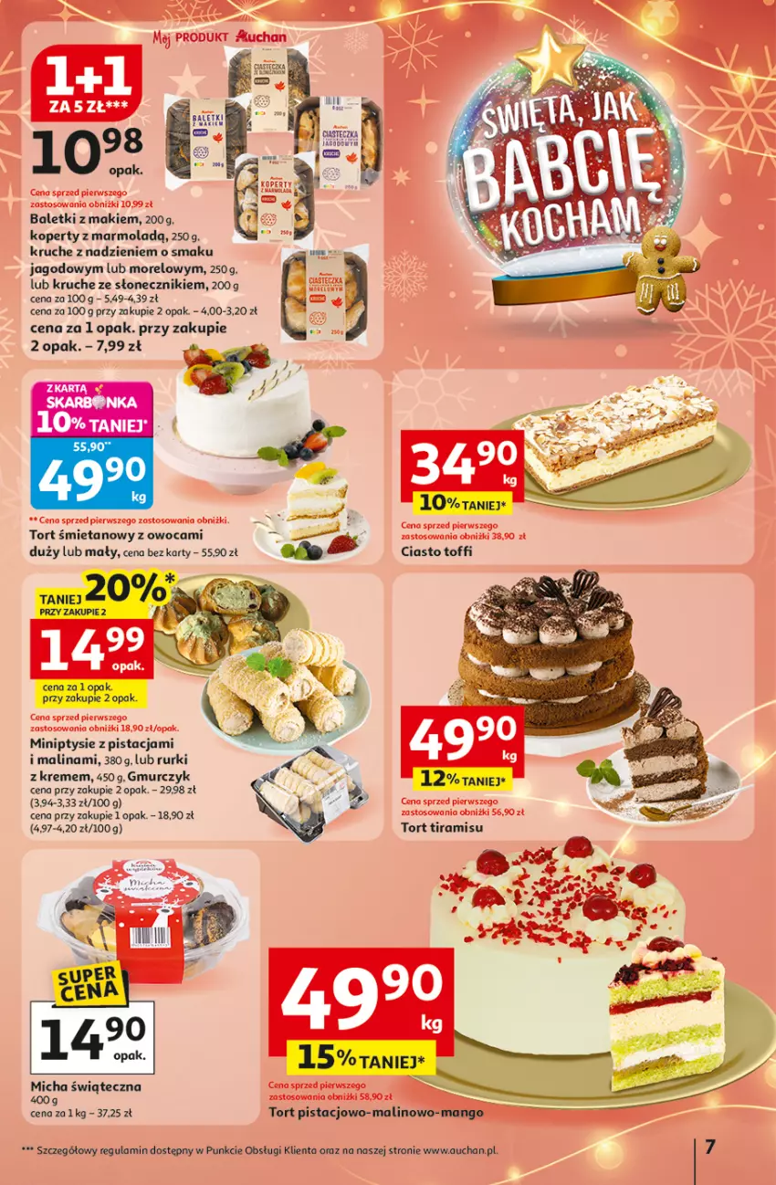 Gazetka promocyjna Auchan - Święta jak babcię kocham Hipermarket - ważna 18.12 do 23.12.2025 - strona 7 - produkty: Mola, Rurki, Tort śmietanowy