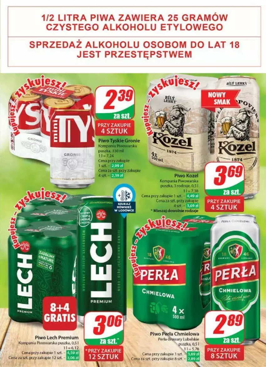 Gazetka promocyjna Dino - ważna 20.03 do 26.03.2024 - strona 44 - produkty: Lech Premium, Perła, Piwo
