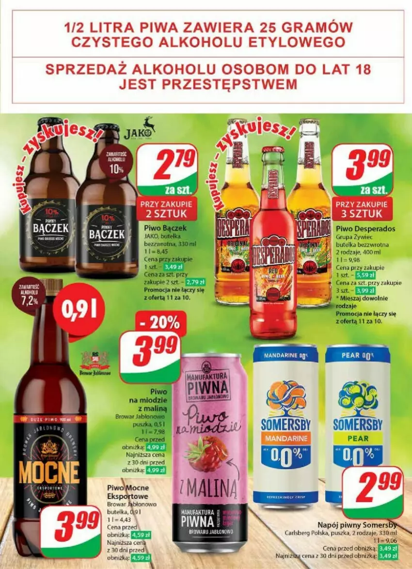 Gazetka promocyjna Dino - ważna 20.03 do 26.03.2024 - strona 47 - produkty: Carlsberg, Desperados, Fa, Gra, Napój, Piwa, Piwo, Somersby