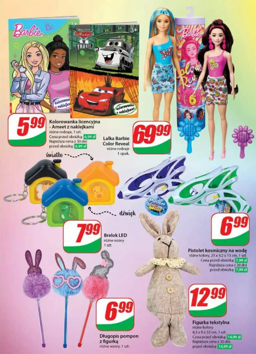 Gazetka promocyjna Dino - ważna 20.03 do 26.03.2024 - strona 55 - produkty: Barbie, Długopis, Klej, Kolorowanka, Lalka, Pistolet