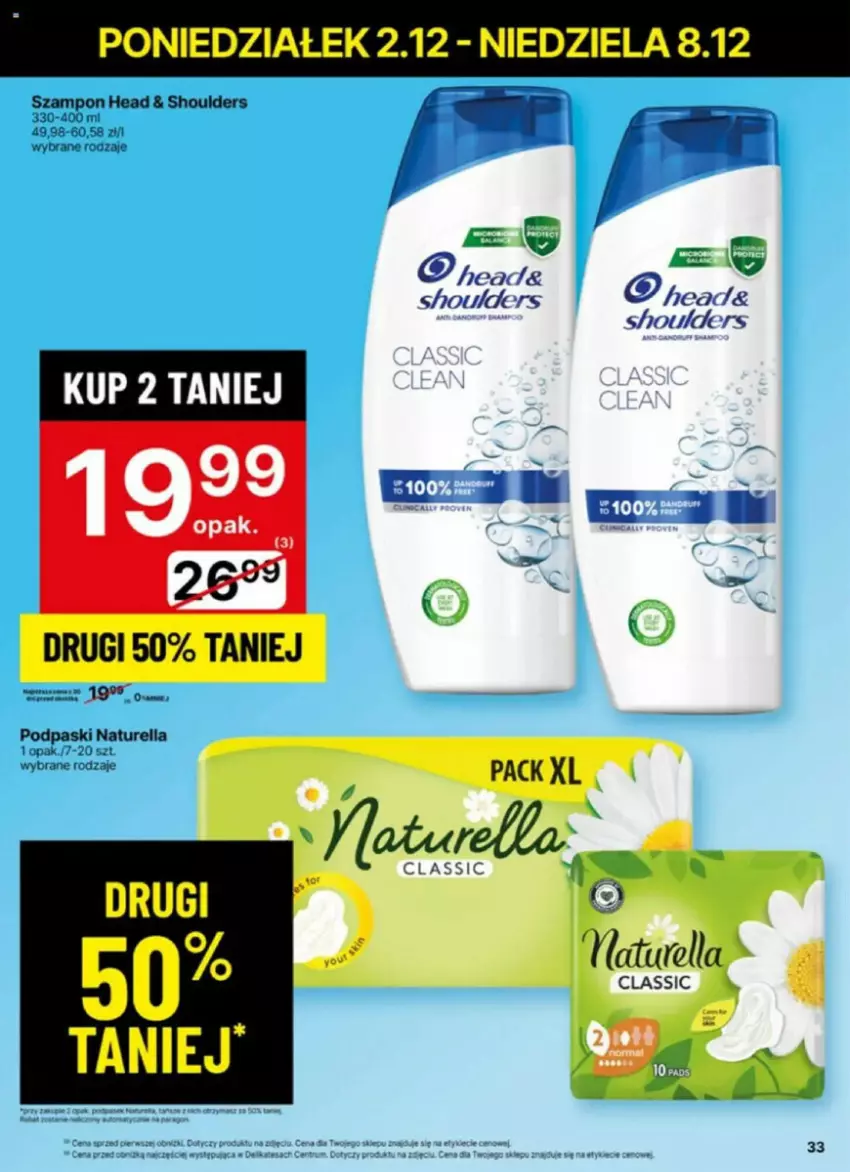 Gazetka promocyjna Delikatesy Centrum - ważna 02.12 do 08.12.2024 - strona 27 - produkty: Fa, Naturell, Naturella, Podpaski, Szampon