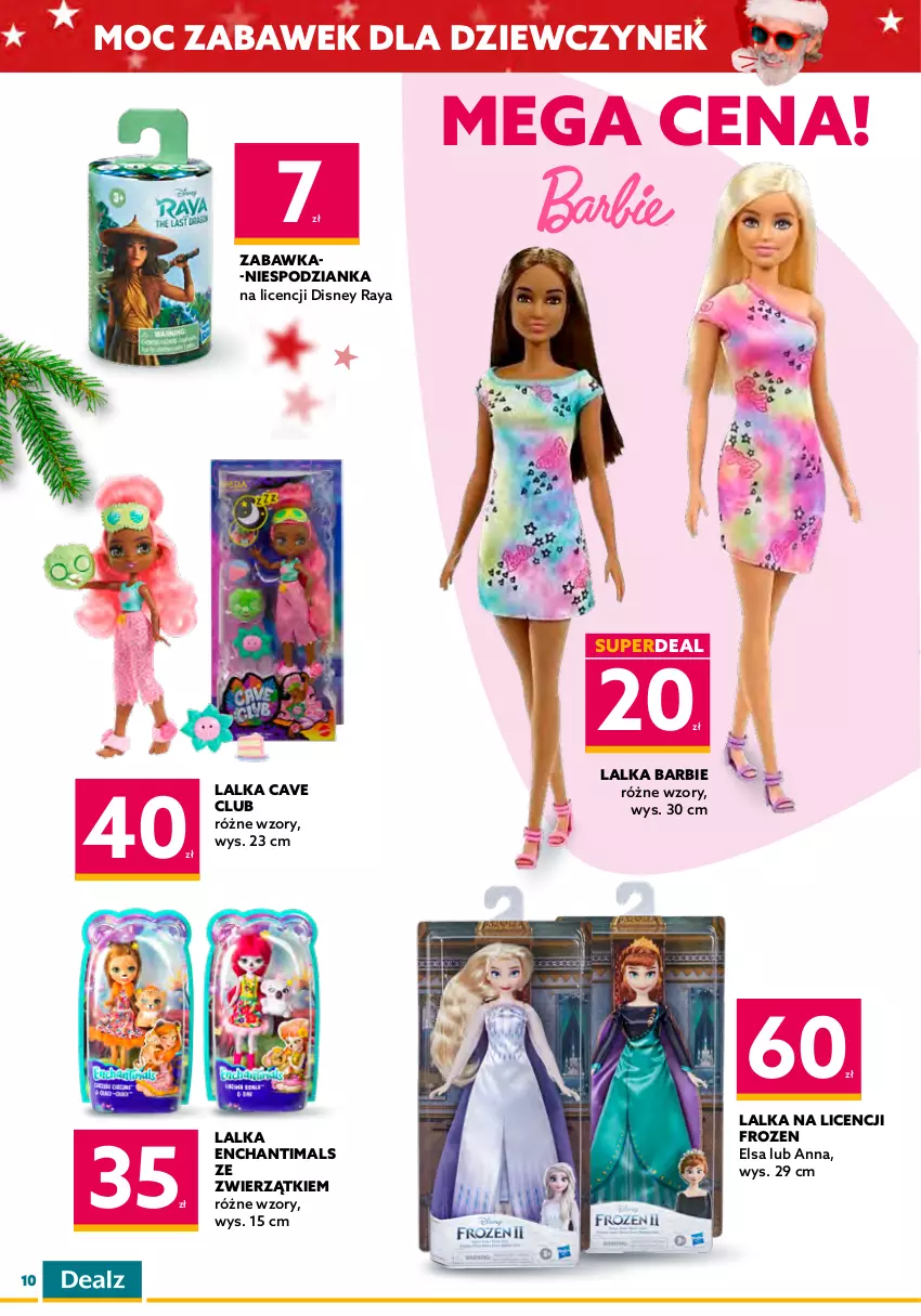 Gazetka promocyjna Dealz - NOWA GAZETKADeal z Mikołajem! - ważna 30.11 do 13.12.2022 - strona 10 - produkty: Barbie, Chodzik, Disney, Enchantimals, Frozen, Hot Wheels, Lalka, Samochód, Zabawka