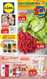Gazetka promocyjna Lidl - GAZETKA - Gazetka - ważna od 21.05 do 21.05.2022 - strona 1 - produkty: Kurczak, Por, Kawa, Raffaello, Maliny, Olej, Fa