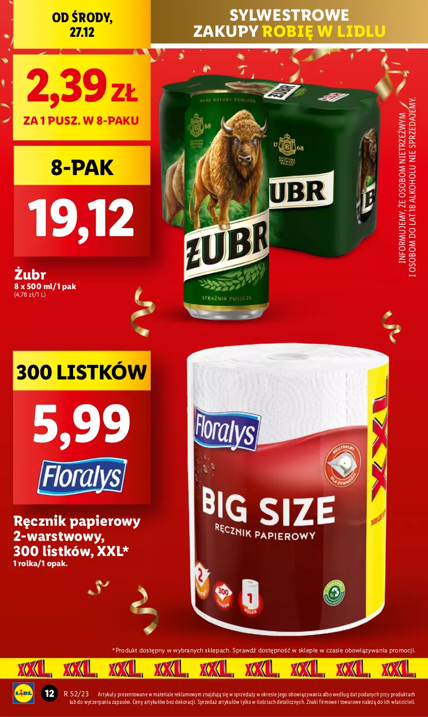 Gazetka promocyjna Lidl - GAZETKA - ważna 27.12 do 30.12.2023 - strona 12 - produkty: Papier, Ręcznik