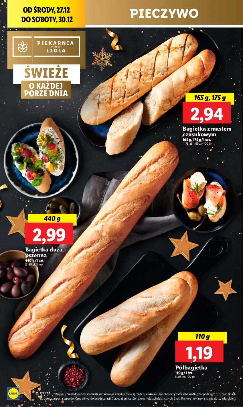 Gazetka promocyjna Lidl - GAZETKA - ważna 27.12 do 30.12.2023 - strona 58 - produkty: Bagietka, Piec, Pieczywo, Półbagietka, Por