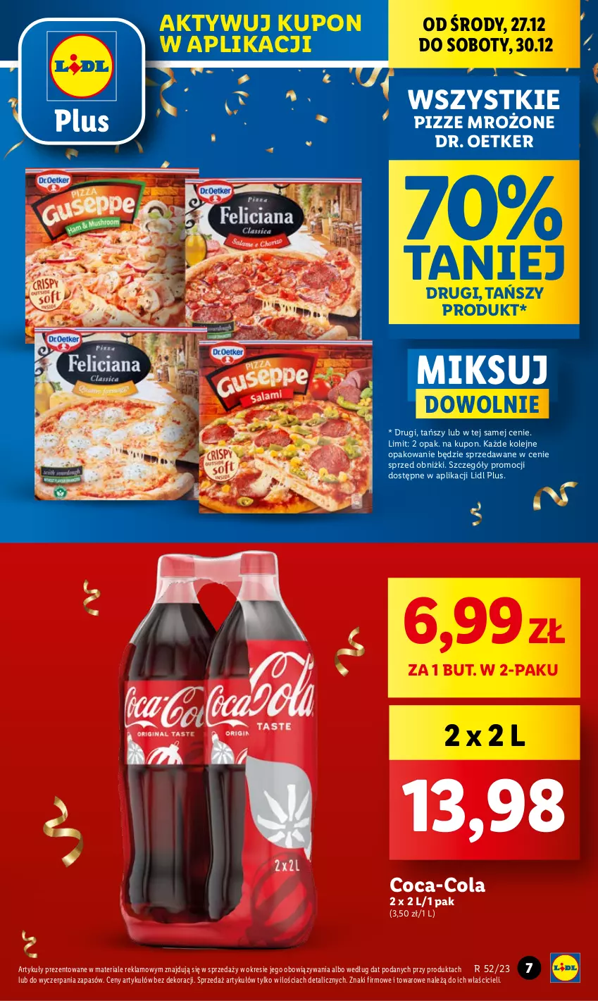 Gazetka promocyjna Lidl - GAZETKA - ważna 27.12 do 30.12.2023 - strona 7 - produkty: Coca-Cola, Dr. Oetker, Olej