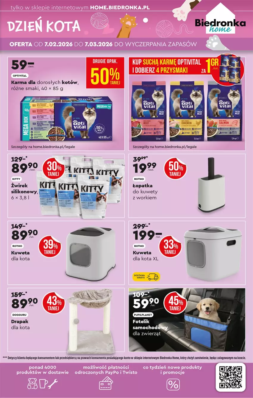 Gazetka promocyjna Biedronka - Home - ważna 07.02 do 14.02.2026 - strona 5 - produkty: Drapak, Kuweta