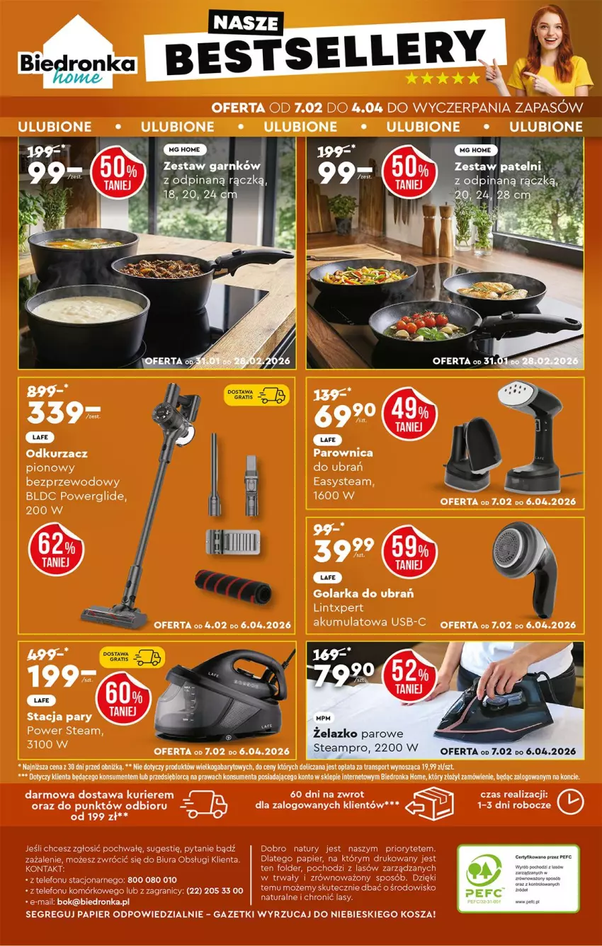 Gazetka promocyjna Biedronka - Home - ważna 07.02 do 14.02.2026 - strona 6 - produkty: Golarka, Kosz, Odkurzacz, Papier, Parownica, Por, Sport, Stacja pary, Tran