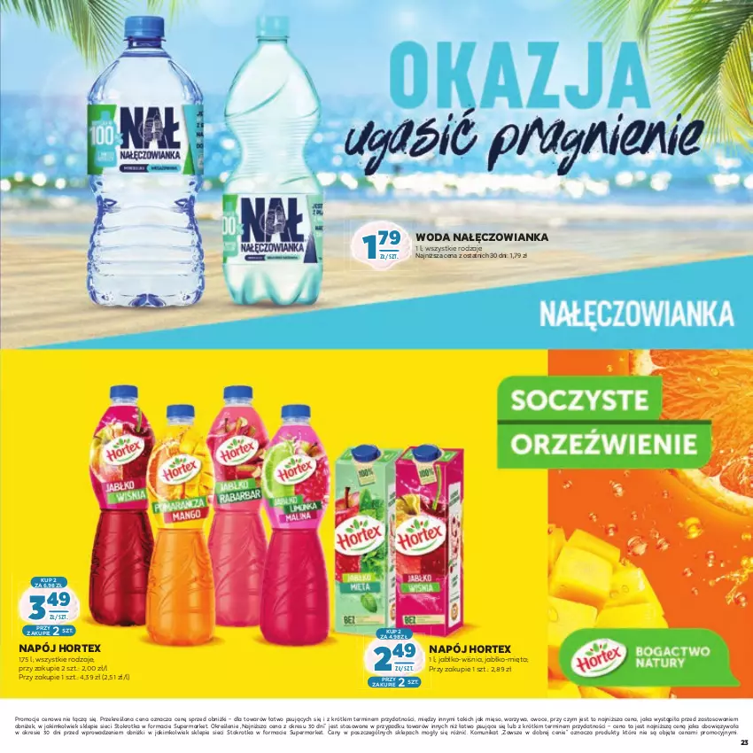 Gazetka promocyjna Stokrotka - Łap okazje - ważna 13.06.2023 do 26.06.2024 - strona 23 - produkty: Hortex, Mięso, Mięta, Nałęczowianka, Napój, Owoce, Warzywa, Woda