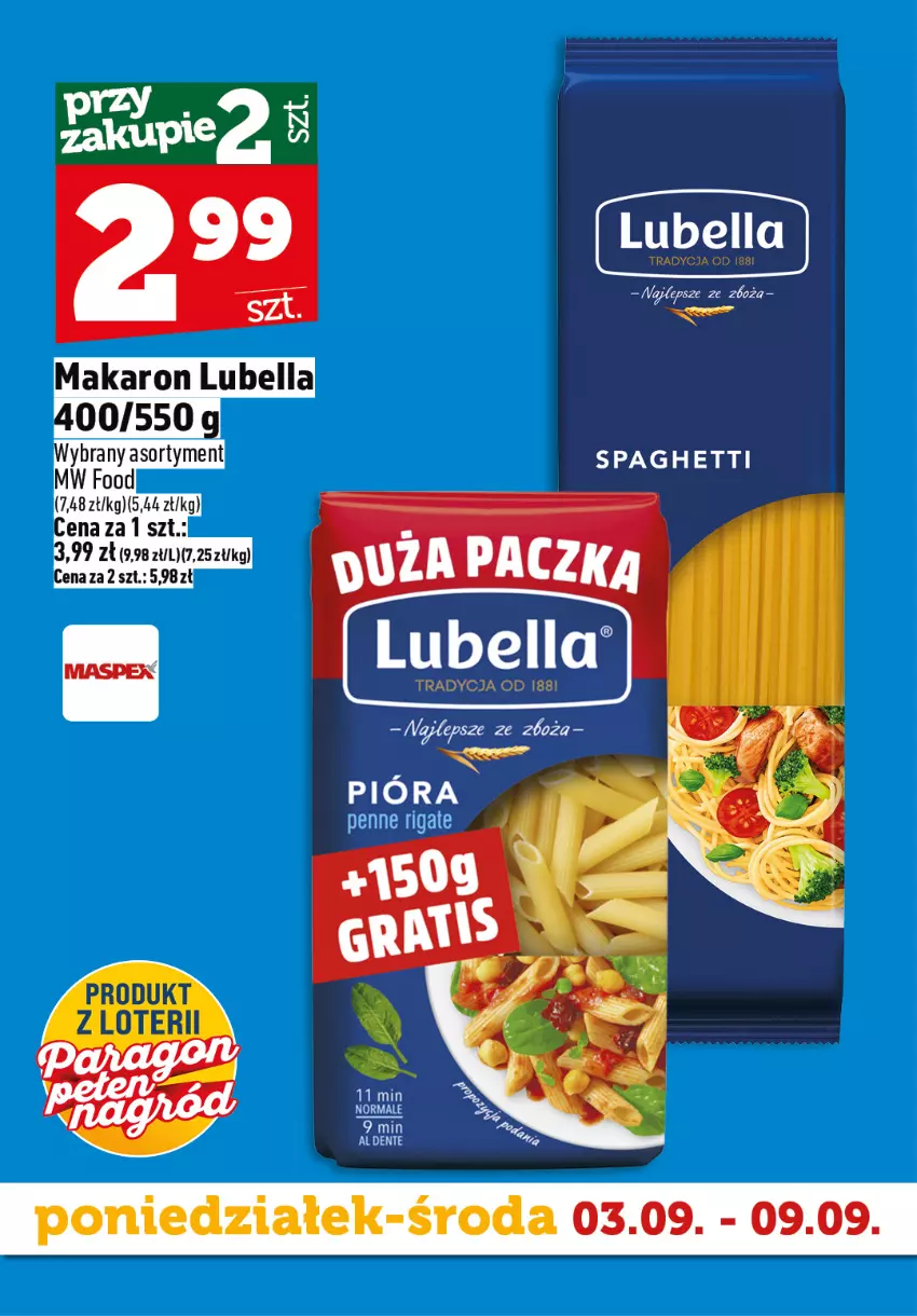 Gazetka promocyjna Topaz - Gazetka - ważna 07.09 do 09.09.2026 - strona 3 - produkty: Fa, Spaghetti