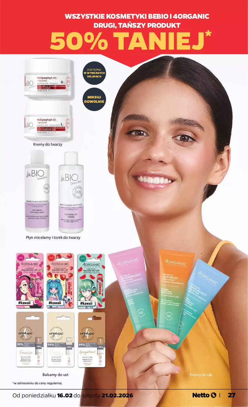 Gazetka promocyjna Netto - Od Poniedziałku - ważna 16.02 do 21.02.2026 - strona 27 - produkty: Płyn micelarny, Tonik, Tonik do twarzy