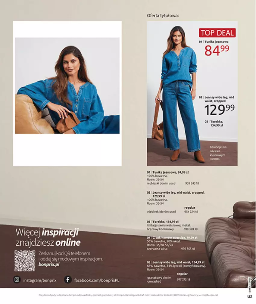 Gazetka promocyjna Bonprix - DENIM CLUB - ważna 10.08 do 08.09.2026 - strona 2 - produkty: Gra, Torebka