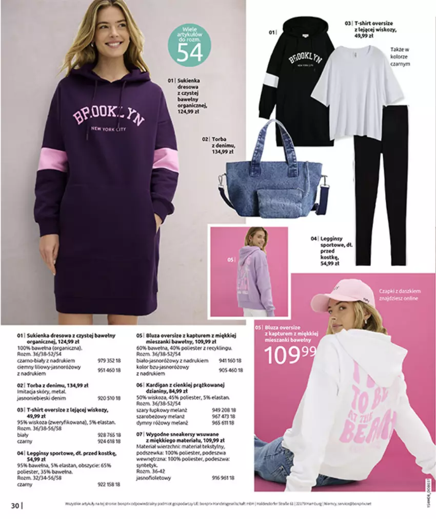 Gazetka promocyjna Bonprix - DENIM CLUB - ważna 10.08 do 08.09.2026 - strona 32 - produkty: Ba!, Bluza, Dega, Fa, Gin, Legginsy, Por, Sport, Sukienka, Torba