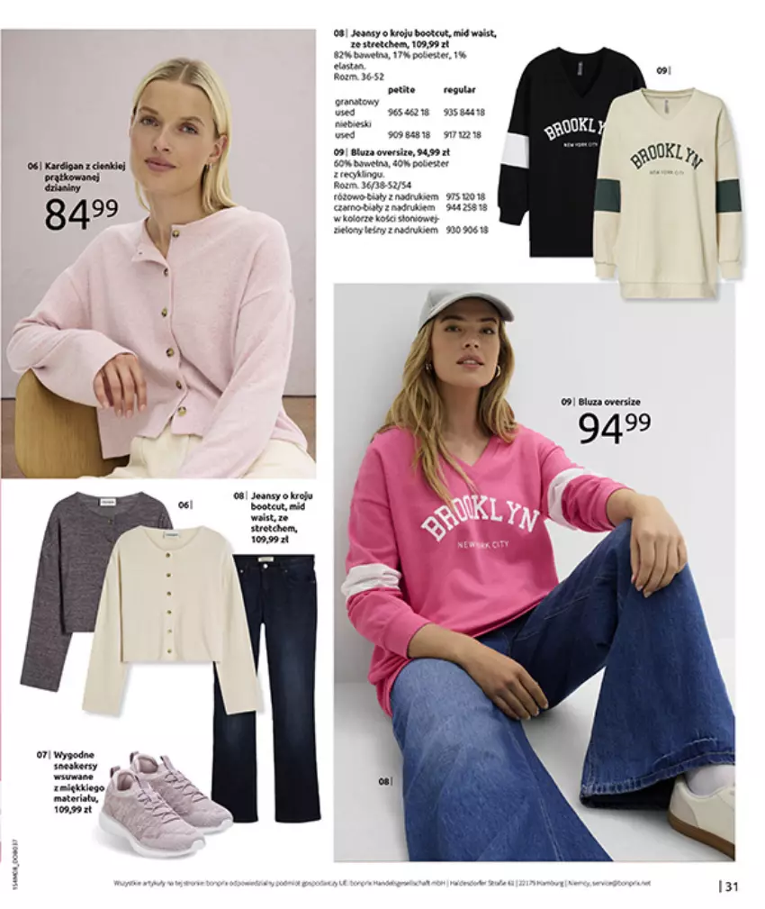 Gazetka promocyjna Bonprix - DENIM CLUB - ważna 10.08 do 08.09.2026 - strona 33 - produkty: AEG, Bluza, Fa, Gra, Granat