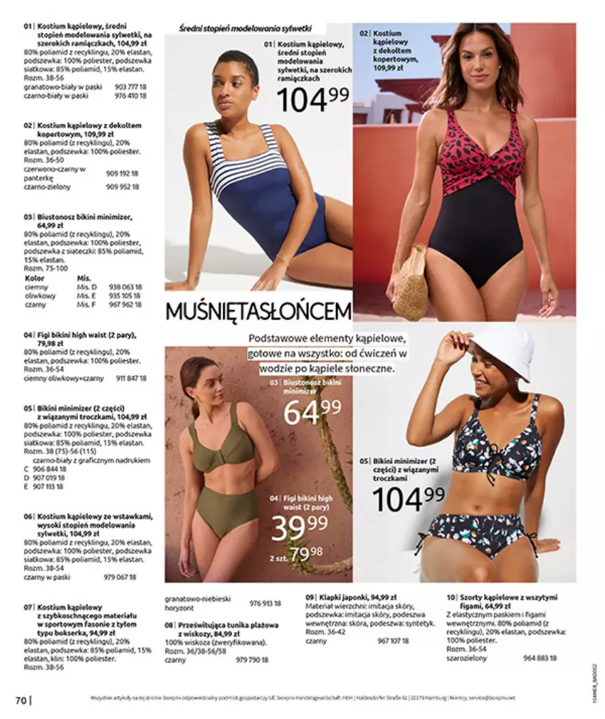 Gazetka promocyjna Bonprix - DENIM CLUB - ważna 10.08 do 08.09.2026 - strona 72 - produkty: Anew, Bikini, Fa, Figi, Gatta, Gra, Klapki, LG, Olej, Orka, Por, Szorty, Top, Tunika