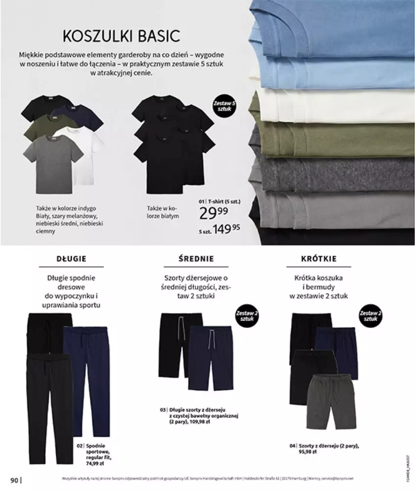 Gazetka promocyjna Bonprix - DENIM CLUB - ważna 10.08 do 08.09.2026 - strona 92 - produkty: Bermudy, Dres, Fa, HP, Kosz, Por, Spodnie, Sport, Szorty, Top
