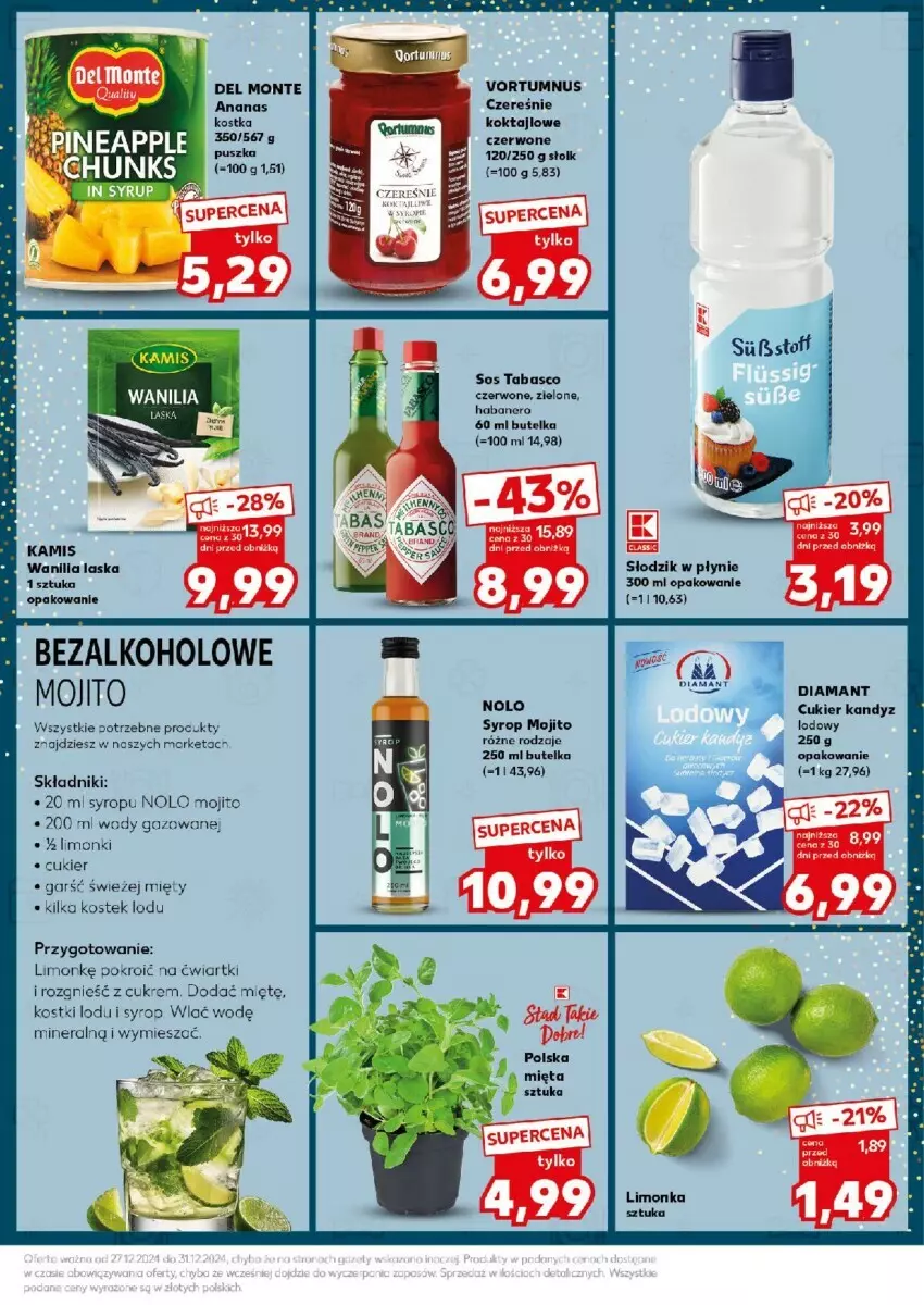 Gazetka promocyjna Kaufland - ważna 30.12 do 31.12.2024 - strona 31 - produkty: Ananas, Cukier, Diamant, Kamis, Monte, Sos, Sos tabasco, Stek, Syrop