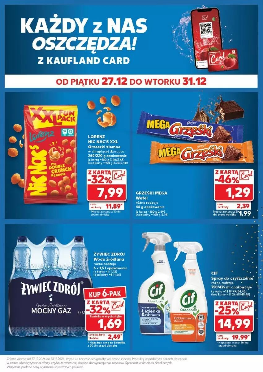 Gazetka promocyjna Kaufland - ważna 30.12 do 31.12.2024 - strona 47 - produkty: Cif, LANA, Lorenz, Odol, Orzeszki, Orzeszki ziemne, Woda