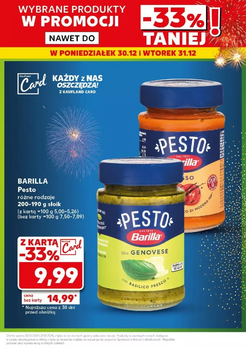 Gazetka promocyjna Kaufland - ważna 30.12 do 31.12.2024 - strona 52 - produkty: Barilla, Ser