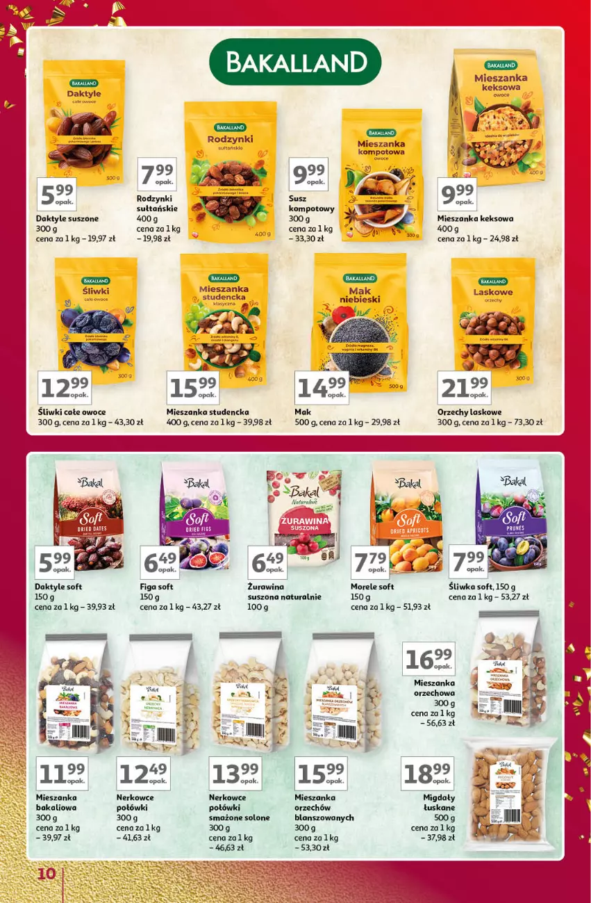 Gazetka promocyjna Auchan - Znane Marki Lubiane Hipermarket Auchan - ważna 30.11 do 09.12.2023 - strona 10 - produkty: Bakalland, Daktyle, Owoce, Rodzynki