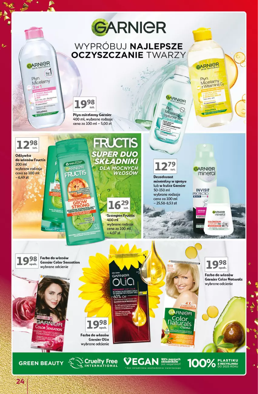 Gazetka promocyjna Auchan - Znane Marki Lubiane Hipermarket Auchan - ważna 30.11 do 09.12.2023 - strona 24 - produkty: Dezodorant, Fa, Farba do włosów, Fructis, Garnier, Odżywka, Płyn micelarny, Sati