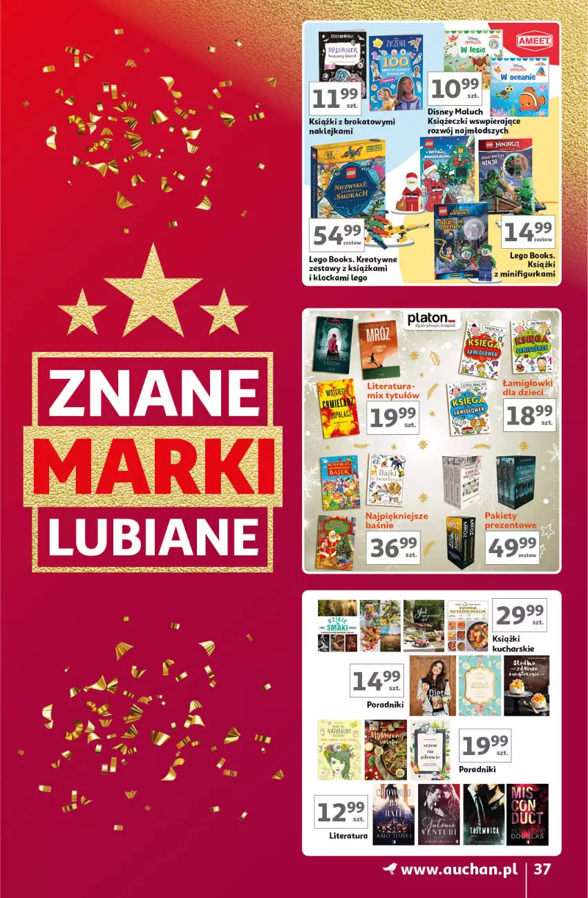 Gazetka promocyjna Auchan - Znane Marki Lubiane Hipermarket Auchan - ważna 30.11 do 09.12.2023 - strona 37 - produkty: Disney, Klej, Książka, LEGO, Tera