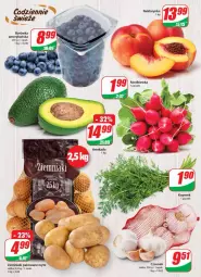 Gazetka promocyjna Dino - Gazetka - Gazetka - ważna od 08.02 do 08.02.2022 - strona 12 - produkty: Borówka, Borówka amerykańska, Czosnek, Ziemniaki, Siatka, Nektarynka, Rzodkiewka, Nektar