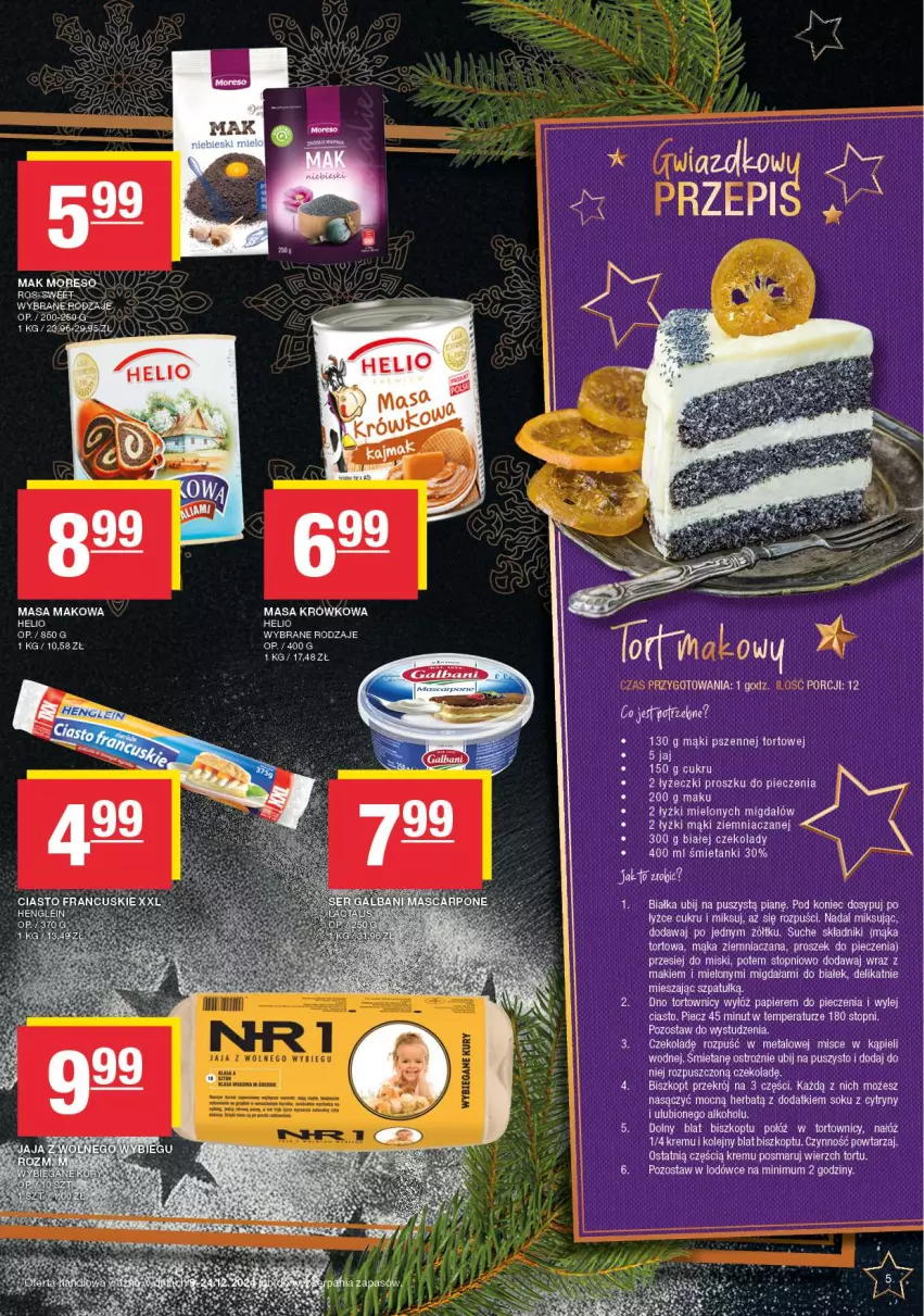 Gazetka promocyjna Spar - Spar - ważna 09.12 do 19.12.2024 - strona 5 - produkty: Cytryny, Helio, Jaja, Jaja z wolnego wybiegu, Mąka, Mąka tortowa, Masa krówkowa, Olej, Papier, Piec, Proszek do pieczenia, Sok, Taca, Top