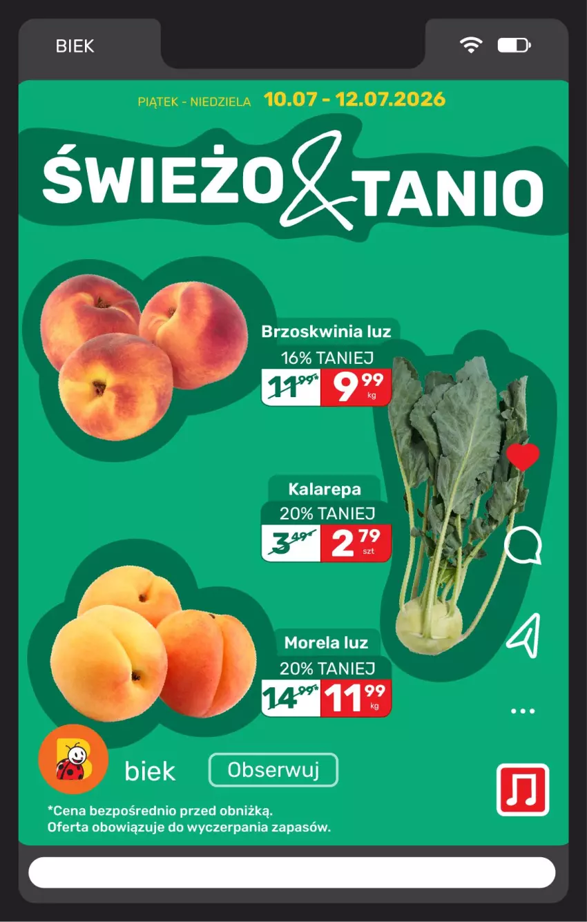 Gazetka promocyjna Biedronka - BIEK - ważna 10.07 do 17.07.2026 - strona 8 - produkty: Morela