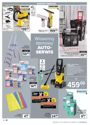 Gazetka promocyjna Carrefour - Gazetka Dom ożywa na wiosnę - Gazetka - ważna od 20.03 do 20.03.2021 - strona 16 - produkty: Duracell, Odkurzacz, Ser, Drabina, Philips, Myjka do okien, Kärcher, Skrzynka narzędziowa, Myjka ciśnieniowa, Akumulator, K2