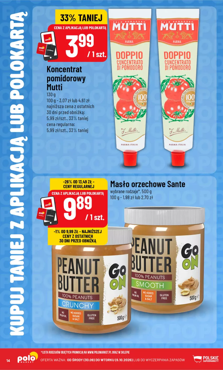 Gazetka promocyjna PoloMarket - Katalog Kupuj taniej z POLOappką - ważna 30.09 do 06.10.2026 - strona 14 - produkty: Masło, Masło orzechowe, Por, Sante
