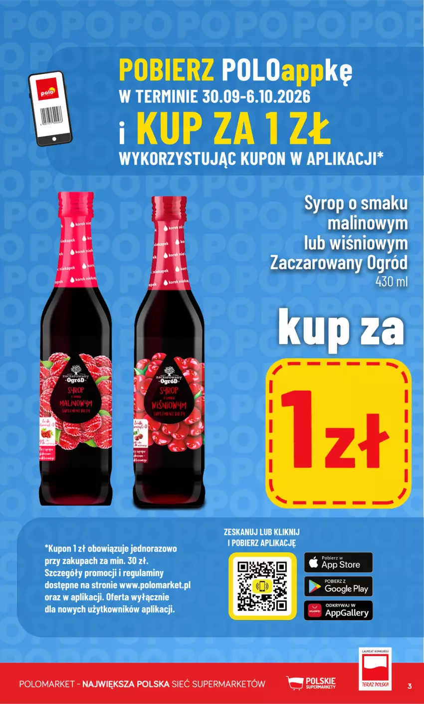 Gazetka promocyjna PoloMarket - Katalog Kupuj taniej z POLOappką - ważna 30.09 do 06.10.2026 - strona 3 - produkty: Sok, Tera