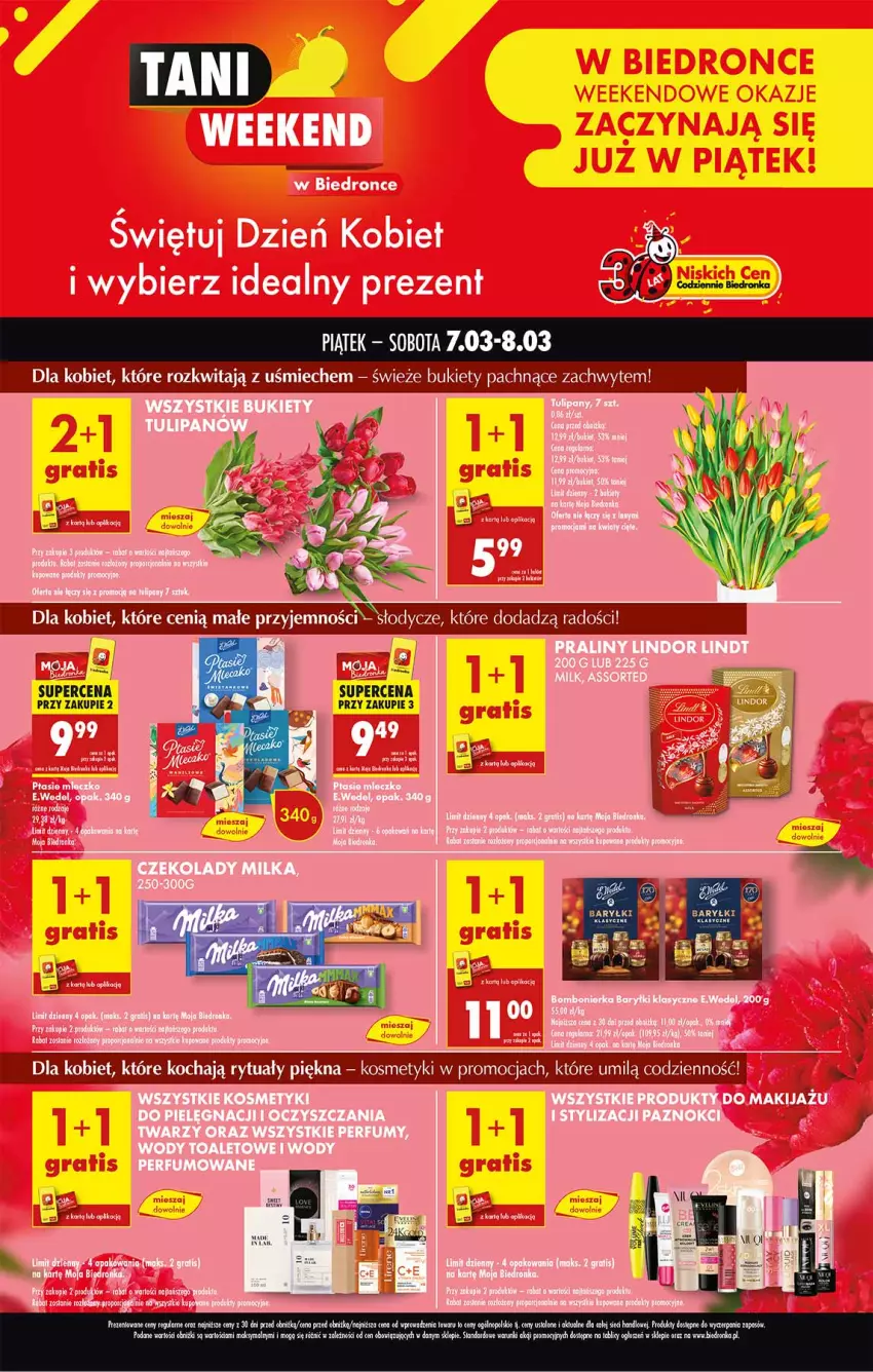 Gazetka promocyjna Biedronka - Tani Weekend - ważna 07.03 do 08.03.2025 - strona 1 - produkty: Baryłki, Beko, Bukiet, Sok