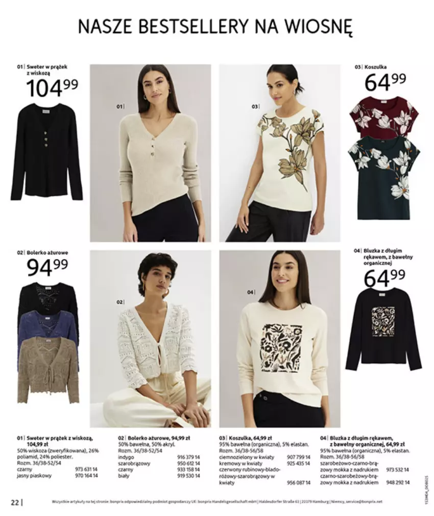 Gazetka promocyjna Bonprix - WSZYSTKO W CZERWIENI - ważna 30.03 do 27.04.2026 - strona 24 - produkty: Bolerko, Kret