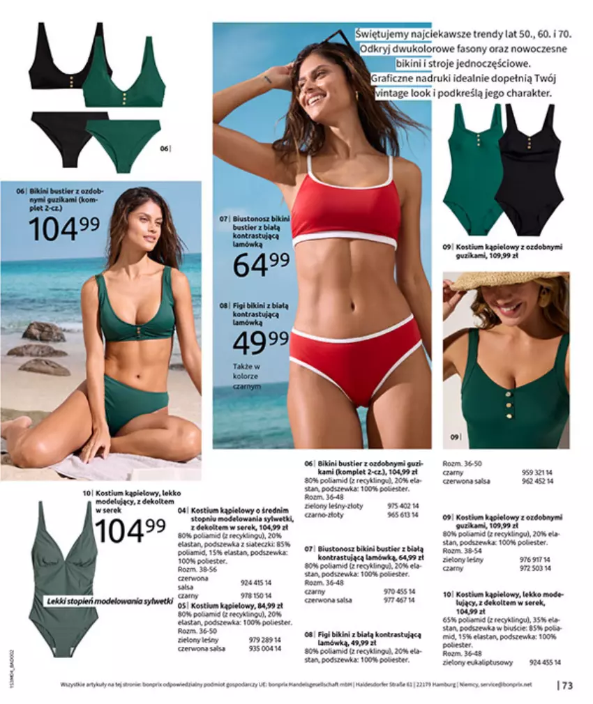 Gazetka promocyjna Bonprix - WSZYSTKO W CZERWIENI - ważna 30.03 do 27.04.2026 - strona 75 - produkty: Bikini, Brit, Fa, Figi, Gra, Kostium, Por, Rum, Sony, Top