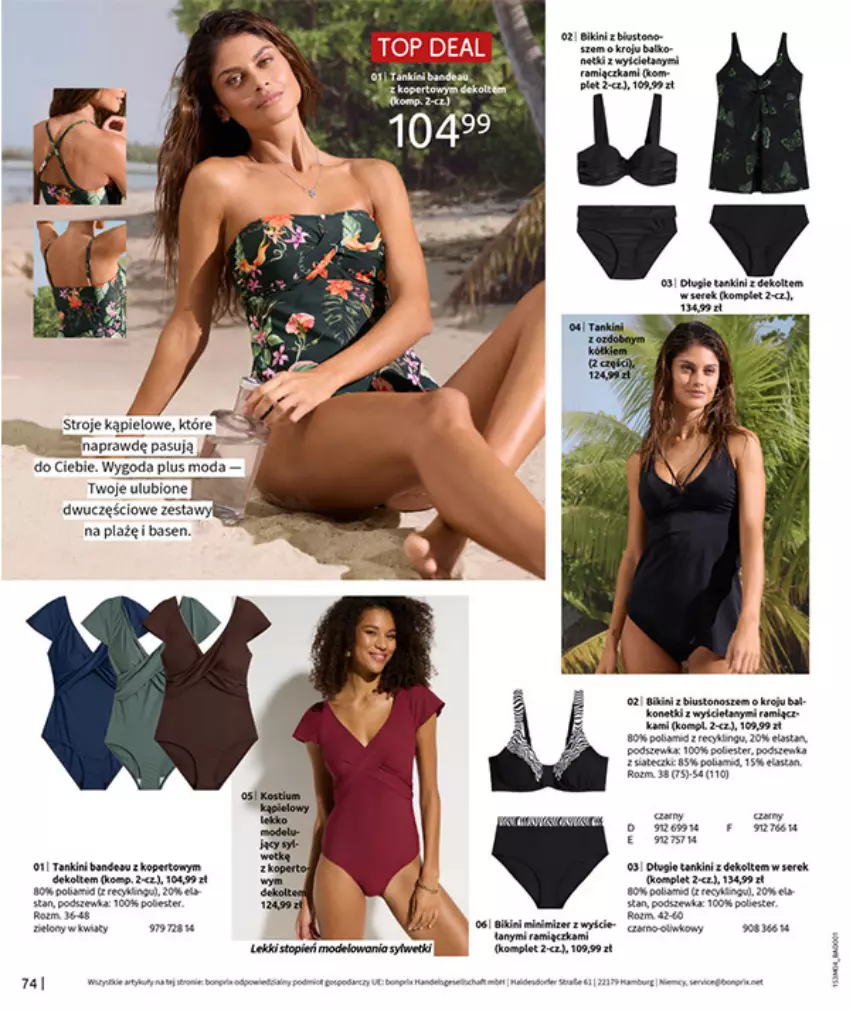 Gazetka promocyjna Bonprix - WSZYSTKO W CZERWIENI - ważna 30.03 do 27.04.2026 - strona 76 - produkty: Bikini, Moda, Rama, Ser, Serek