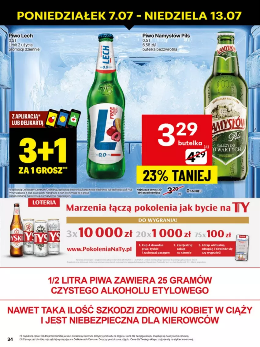 Gazetka promocyjna Delikatesy Centrum - Franczyza DC28 Poniedziałek - ważna 07.07 do 13.07.2025 - strona 34 - produkty: Koc, Namysłów, Orka, Piwo, Robot, Rum