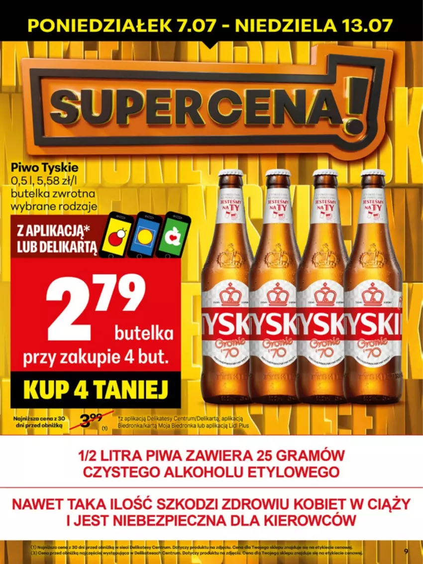 Gazetka promocyjna Delikatesy Centrum - Franczyza DC28 Poniedziałek - ważna 07.07 do 13.07.2025 - strona 9 - produkty: Gra, Piec, Piwa
