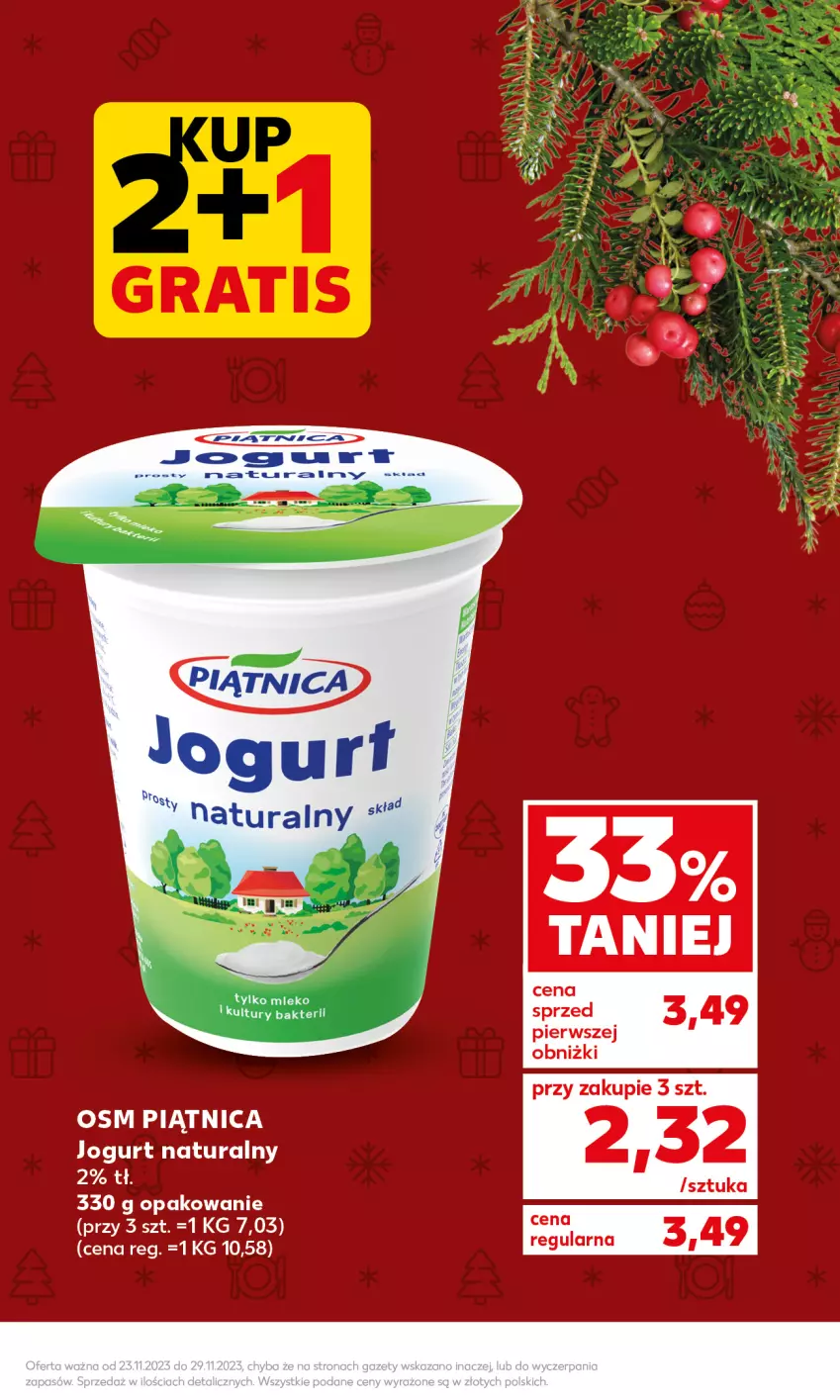 Gazetka promocyjna Kaufland - Mocny Start - ważna 27.11 do 29.11.2023 - strona 9 - produkty: Jogurt, Jogurt naturalny, Mleko, Piątnica