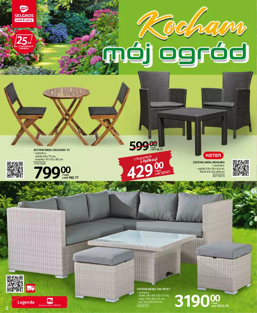 Gazetka promocyjna Selgros - Katalog Relaks - ważna 19.05 do 01.06.2022 - strona 2 - produkty: Fa, Fotel, Gra, Krzesło, Puf, Sofa, Stolik