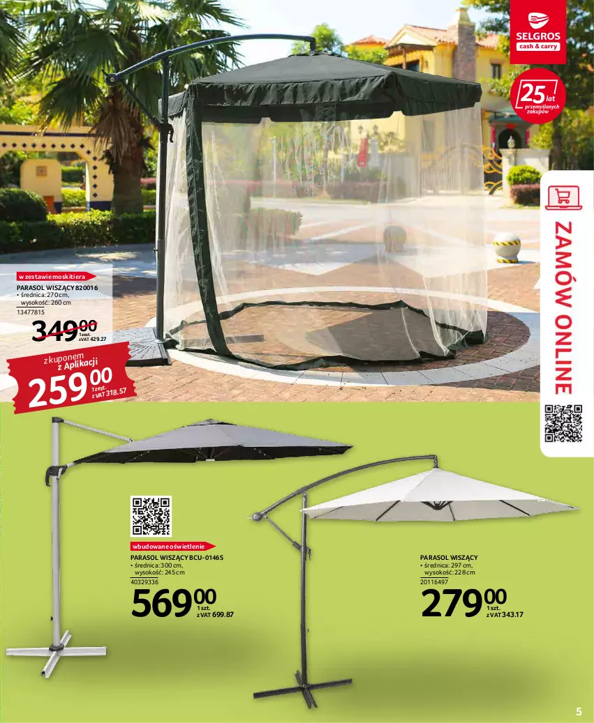 Gazetka promocyjna Selgros - Katalog Relaks - ważna 19.05 do 01.06.2022 - strona 5 - produkty: Parasol, Sok