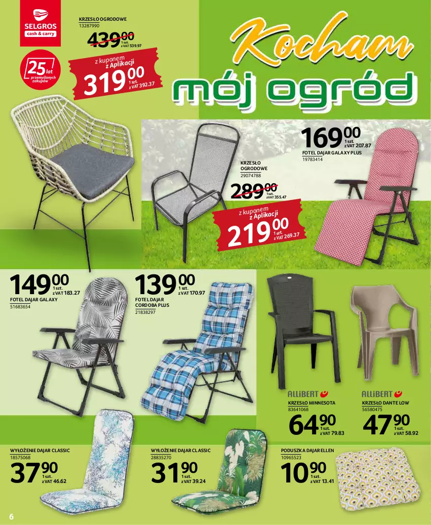 Gazetka promocyjna Selgros - Katalog Relaks - ważna 19.05 do 01.06.2022 - strona 6 - produkty: Fotel, Gala, Krzesło, Krzesło ogrodowe, Poduszka