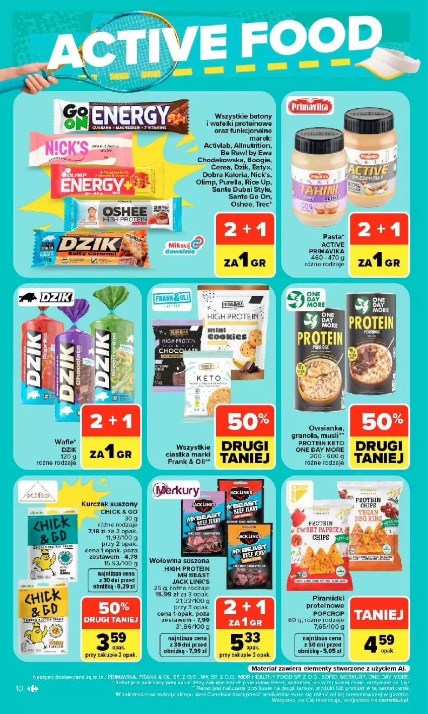 Gazetka promocyjna Carrefour - Gazetka Market w SUMIE siebie znasz najlepiej - ważna 07.09 do 19.09.2026 - strona 10 - produkty: Activia, Baton, Gra, Granola, Mus, Oshee, Owsianka, Por, Prima, Primavika, Pur, Sante, Wafle