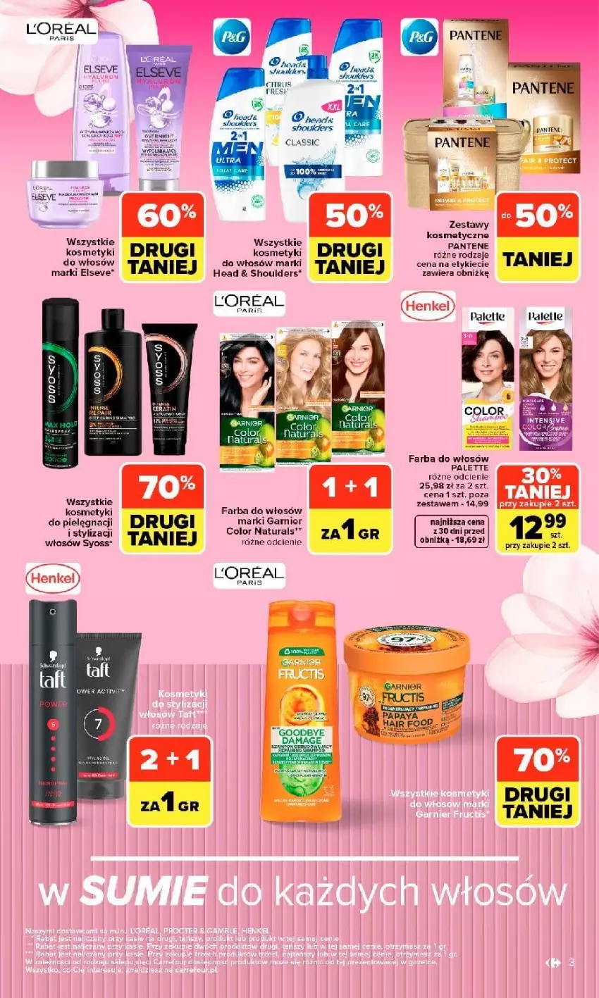 Gazetka promocyjna Carrefour - Gazetka Market w SUMIE siebie znasz najlepiej - ważna 07.09 do 19.09.2026 - strona 3 - produkty: Babka, Elseve, Fa, Farba do włosów, Kosmetyki do pielęgnacji, Palette, Syoss