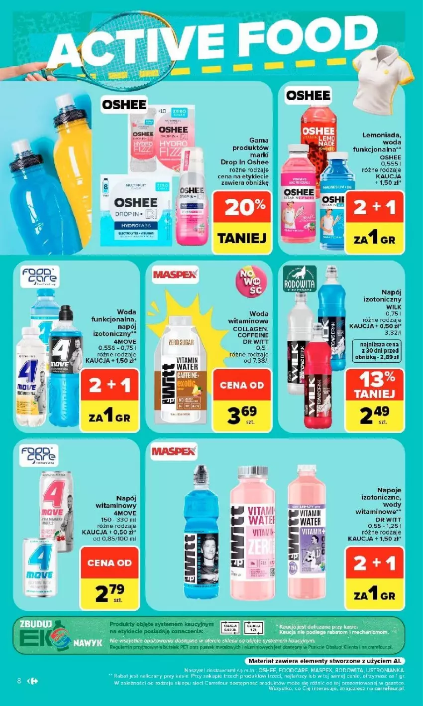 Gazetka promocyjna Carrefour - Gazetka Market w SUMIE siebie znasz najlepiej - ważna 07.09 do 19.09.2026 - strona 8 - produkty: Lemoniada, Napój, Napój izotoniczny, Oshee