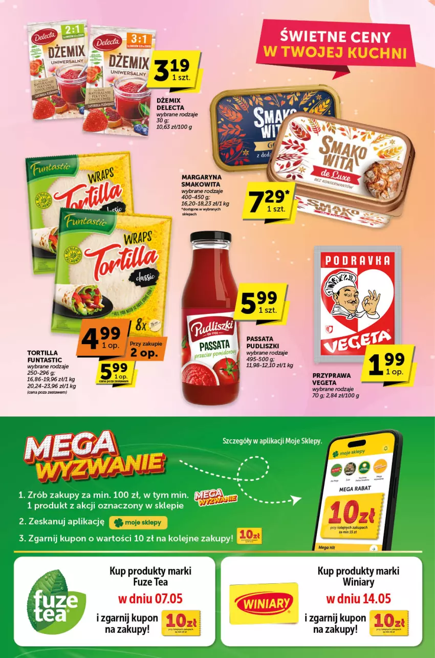 Gazetka promocyjna ABC - ważna 30.04 do 13.05.2025 - strona 9 - produkty: Delecta, Margaryna, Olej, Pudliszki, Smakowita, Tortilla, Vegeta, Winiary