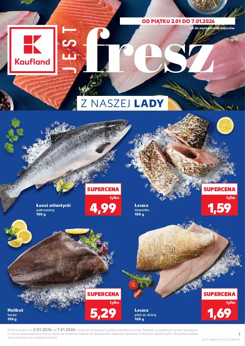 Gazetka promocyjna Kaufland - Kaufland - ważna 02.01 do 07.01.2026 - strona 1 - produkty: Halibut, Tusz