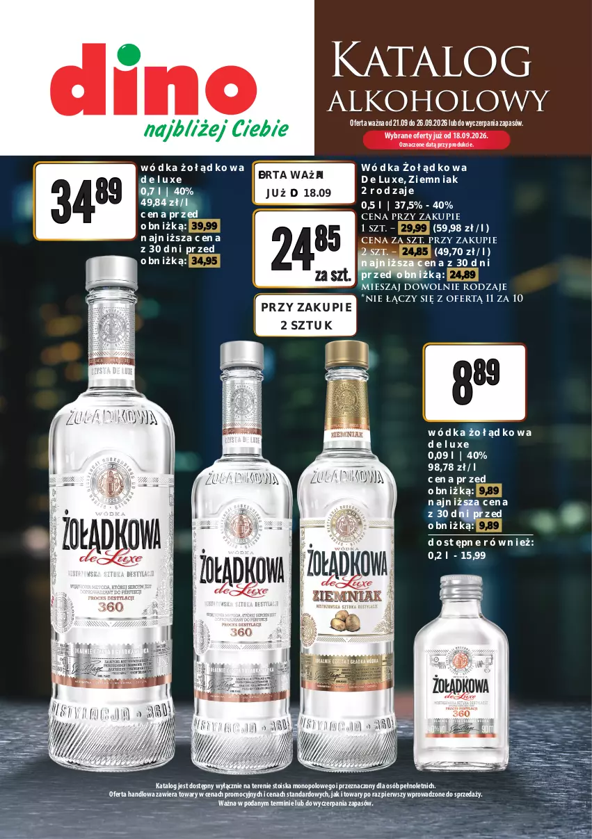 Gazetka promocyjna Dino - Katalog alkoholowy - ważna 21.09 do 26.09.2026 - strona 1 - produkty: Wódka