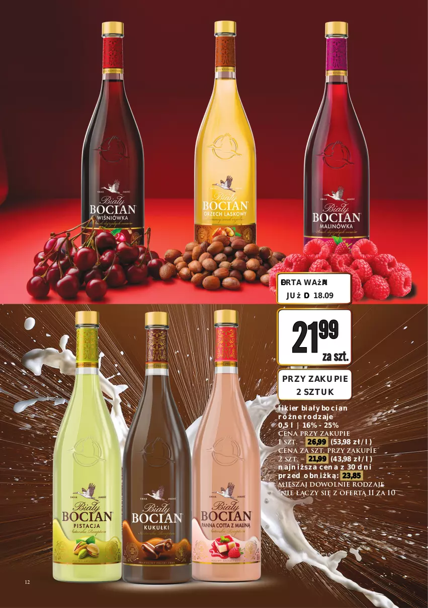 Gazetka promocyjna Dino - Katalog alkoholowy - ważna 21.09 do 26.09.2026 - strona 12 - produkty: Biały Bocian, Likier