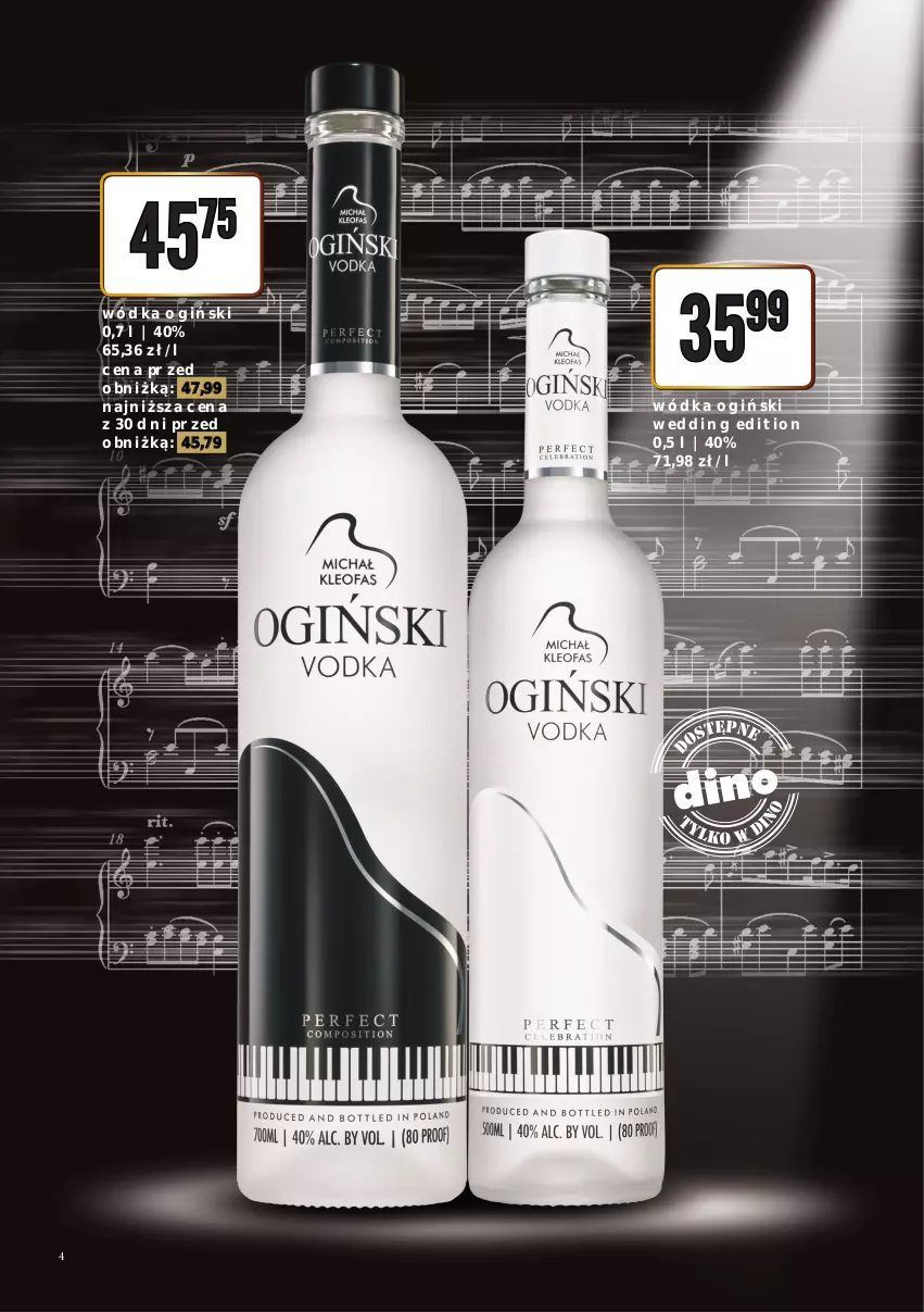 Gazetka promocyjna Dino - Katalog alkoholowy - ważna 21.09 do 26.09.2026 - strona 4 - produkty: Ogiński, Wódka